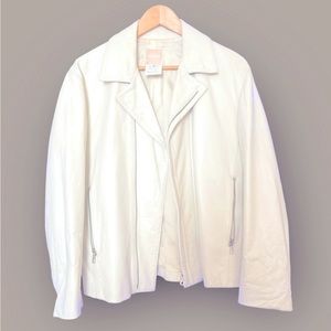 VERSUS by Versace NWOT white leather motorcycle jacket. 100% authentic